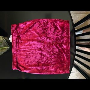 Forever 21 Red Velvet Skirt